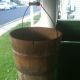 Antique Primitive Wooden Wash Bucket Well Water Bucket Wire Wood Handle Primitives photo 3