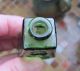 Rare Yellow Green Wheaton Coffin Poison Bottle Skull Crossbones Miniature Rip Primitives photo 4