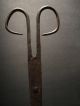 Antique 18th C Wrought Iron Scissor Pipe Ember Tongs Hearth Coal Tool Fireplace Primitives photo 8
