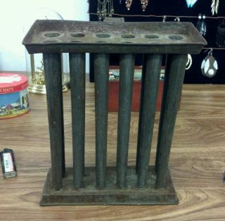 Antique Primitive Early 12 Hole Tin Candle Mold photo