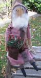 ♥ Primitive,  Grungy,  & Drab Earthy Santa Doll & Wool Pouch ♥rcp♥ Primitives photo 1