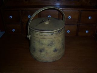 Farmhouse Vintage Wood Firkin/pantry Box - Middle Of Stack photo