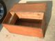 Early American Blanket Chest Circa1800’s Salmon Color Paint Canal Dover Ohio Primitives photo 4