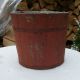 Aafa Old Red Paint Country Primitive Sap Bucket Pail Wood Handmade Nh Primitives photo 1