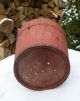 Aafa Old Red Paint Country Primitive Sap Bucket Pail Wood Handmade Nh Primitives photo 4