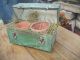 Vintage Antique Child ' S Metal Lunch Box Upcycled Garden Country Herb Planter Primitives photo 1