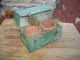 Vintage Antique Child ' S Metal Lunch Box Upcycled Garden Country Herb Planter Primitives photo 3