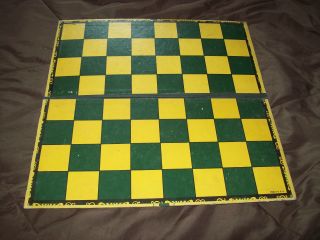 Primitive Game Board,  Green And Yellow photo