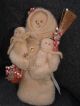 Primitive Folk Art Snowman - Snowgirl - Snowlady With 2 Babies - Hand Crafted Primitives photo 3