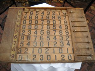 Antique Game Board Numbers Sliders With Weighted Canvas Covers Baseball Numbers photo