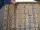 Antique Game Board Numbers Sliders With Weighted Canvas Covers Baseball Numbers Primitives photo 4