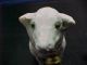 Vintage German Putz White Ewe Sheep & Lamb Early 1900 ' S,  (not Wooly) Nr Primitives photo 3