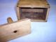 Antique Finger Jointed Maple Butter Mold Press Farm Kitchen Tools Primitives photo 2