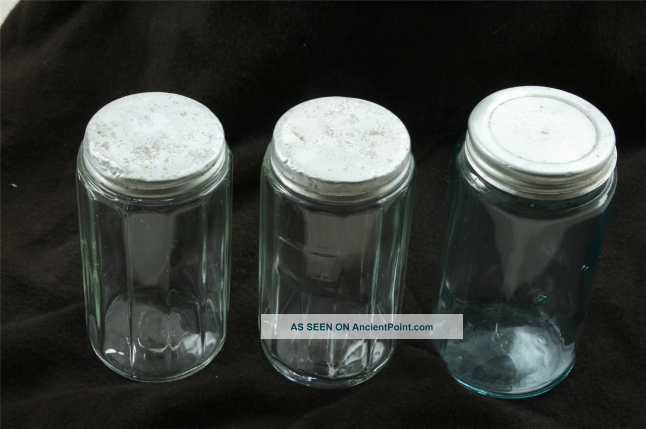Primitive 3 Hoosier Cabinet Spice Jars With Covers Primitives photo