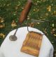 Antique Wood Steel Kitchen Utensil Fruit Egg Slicer & Ravioli Pasta Pie Crimper Primitives photo 2