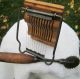 Antique Wood Steel Kitchen Utensil Fruit Egg Slicer & Ravioli Pasta Pie Crimper Primitives photo 3