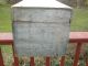 Great 19c Square Nail Large Wooden Box In Gorgeous Blue Gray Paint Primitives photo 1