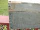 Great 19c Square Nail Large Wooden Box In Gorgeous Blue Gray Paint Primitives photo 7