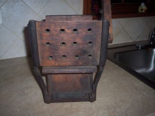 Antique Wooden Mop Ringer Stamped 1918 Very Koool Rare / Rare photo