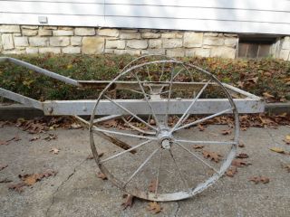 Antique Cast Iron Cart /semi Mount /dolly photo