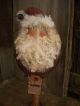 Primitive Round Fat Santa Bobbin == 12 X 6 In.  ==holiday Doll == Primitives photo 3