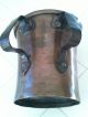 Antique Primitive Heavy Dovetailed Copper Cup Mug With 2 Handles Primitives photo 2