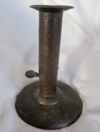 Antique Primitive Hogscraper Pushup Candlestick photo