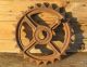Vintage Industrial Gear Cog Cast Iron Steampunk Silversmith Wheel Antique Pulley Primitives photo 1