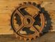 Vintage Industrial Gear Cog Cast Iron Steampunk Silversmith Wheel Antique Pulley Primitives photo 2
