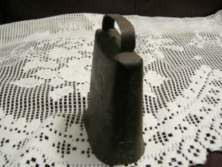 Primitive Old Vintage Dinner Bell W/ Handle Hand Crafted In U.  S.  A One Of A Kind photo