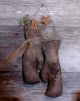 Primitive Grungy Old Mittens With Sweet Annie Ornie Hanger Christmas Primitives photo 2