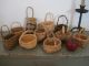 Folk Art American Hndmd Lifetime Coll.  10 Miniature Woven Splint Baskets Primitives photo 1