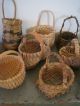 Folk Art American Hndmd Lifetime Coll.  10 Miniature Woven Splint Baskets Primitives photo 3