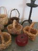 Folk Art American Hndmd Lifetime Coll.  10 Miniature Woven Splint Baskets Primitives photo 4