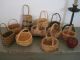 Folk Art American Hndmd Lifetime Coll.  10 Miniature Woven Splint Baskets Primitives photo 7