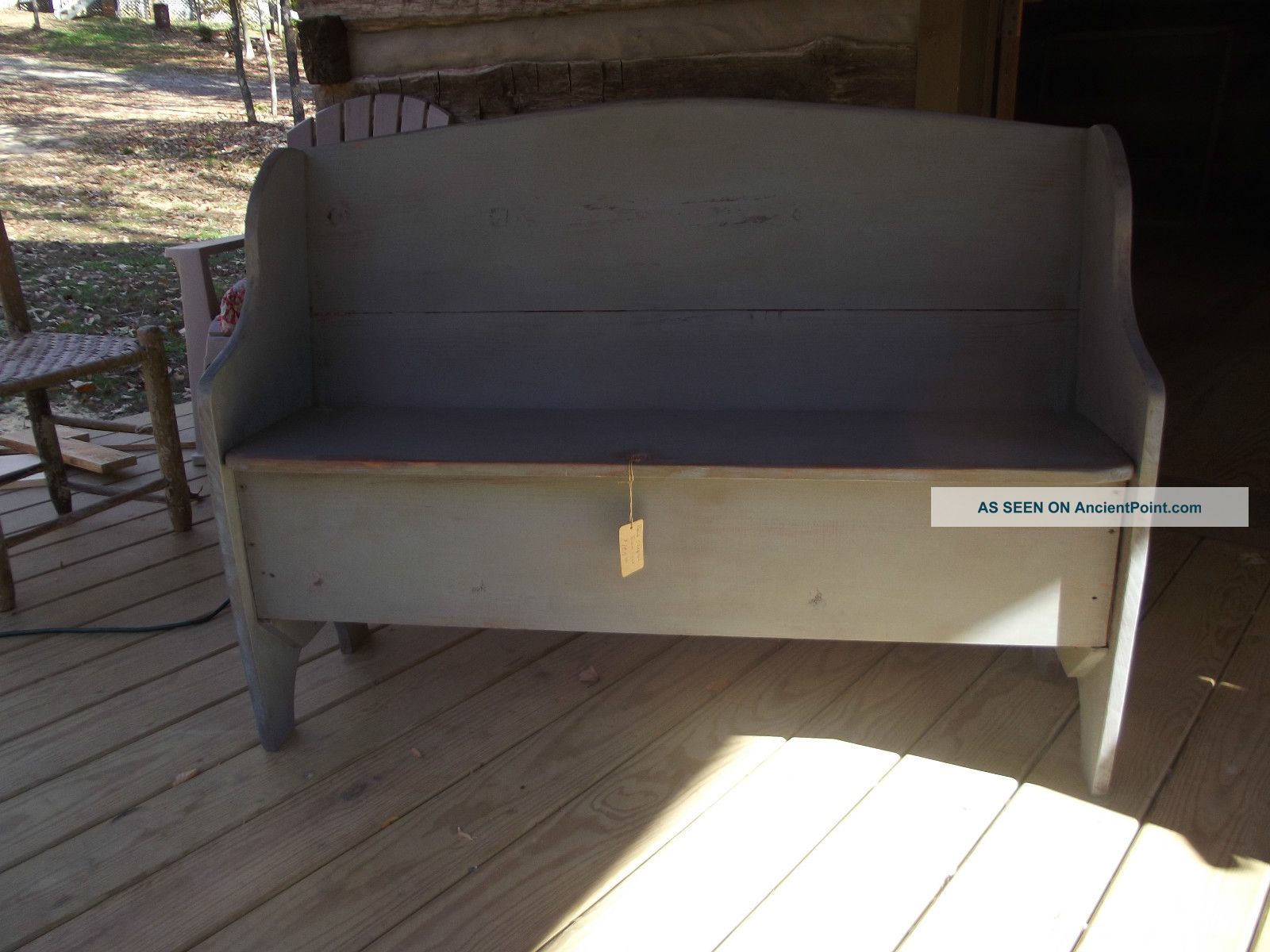 Reproduction Primitive Bench With Storage Area Primitives photo