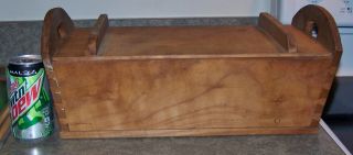 Rare Small Size Cherry Dough Box Dovetailed And Canted Pa photo