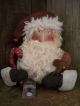 Primitive Santa With Holding Arms == Doll And Candy Cane == 14 X 13 In.  == Primitives photo 1