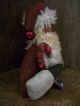 Primitive Santa With Holding Arms == Doll And Candy Cane == 14 X 13 In.  == Primitives photo 4