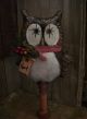 Primitive Owl Bobbin ==christmas Berries Doll == 13 X 7in.  === Primitives photo 1