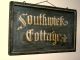 Antique New England Wood Advertising Sign - Southwick Cottage Primitives photo 1