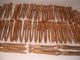 60+ Vintage Round Wood Push Clothes Pins Wire Bales Flat Heads Primitive Laundry Primitives photo 3
