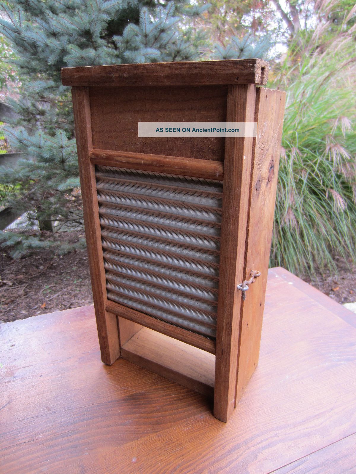 Unique Washboard Mini Cabinet Shelf Primitives photo