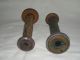  2 Vintage Wood Spindles/spools/bobbins Primitives photo 3