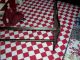 Colonial Primitive Very Large Wall Shelf W/quilt Bar - 36 1/4 