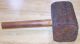 Antique Primitive Wood Mallet Hammer Butcher Meat Tenderizer Kitchen Woodenware Primitives photo 2