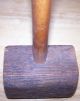 Antique Primitive Wood Mallet Hammer Butcher Meat Tenderizer Kitchen Woodenware Primitives photo 5