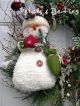 Christmas Holiday,  Winter Snowman Door Wreath Arrangement Primitives photo 1