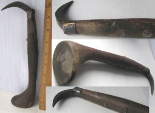 Antique,  Primitive Hand Forged Picaroon,  Pickaroon,  Hookaroon,  Logging Tool, photo