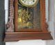 Antique Oak Kitchen Shelf Mantel Clock Seth Thomas Parts Or Renovation Primitives photo 1